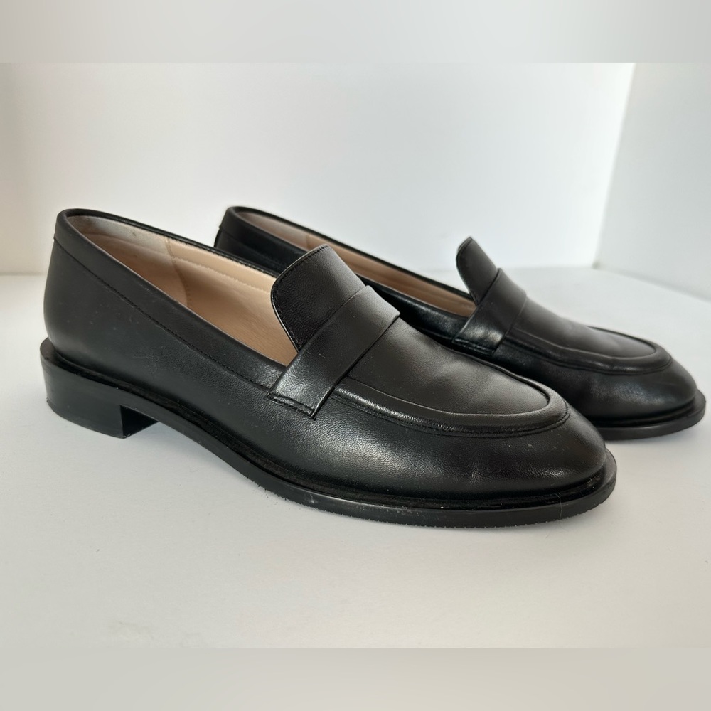Stuart Weitzman Palmer Sleek Black Loafer